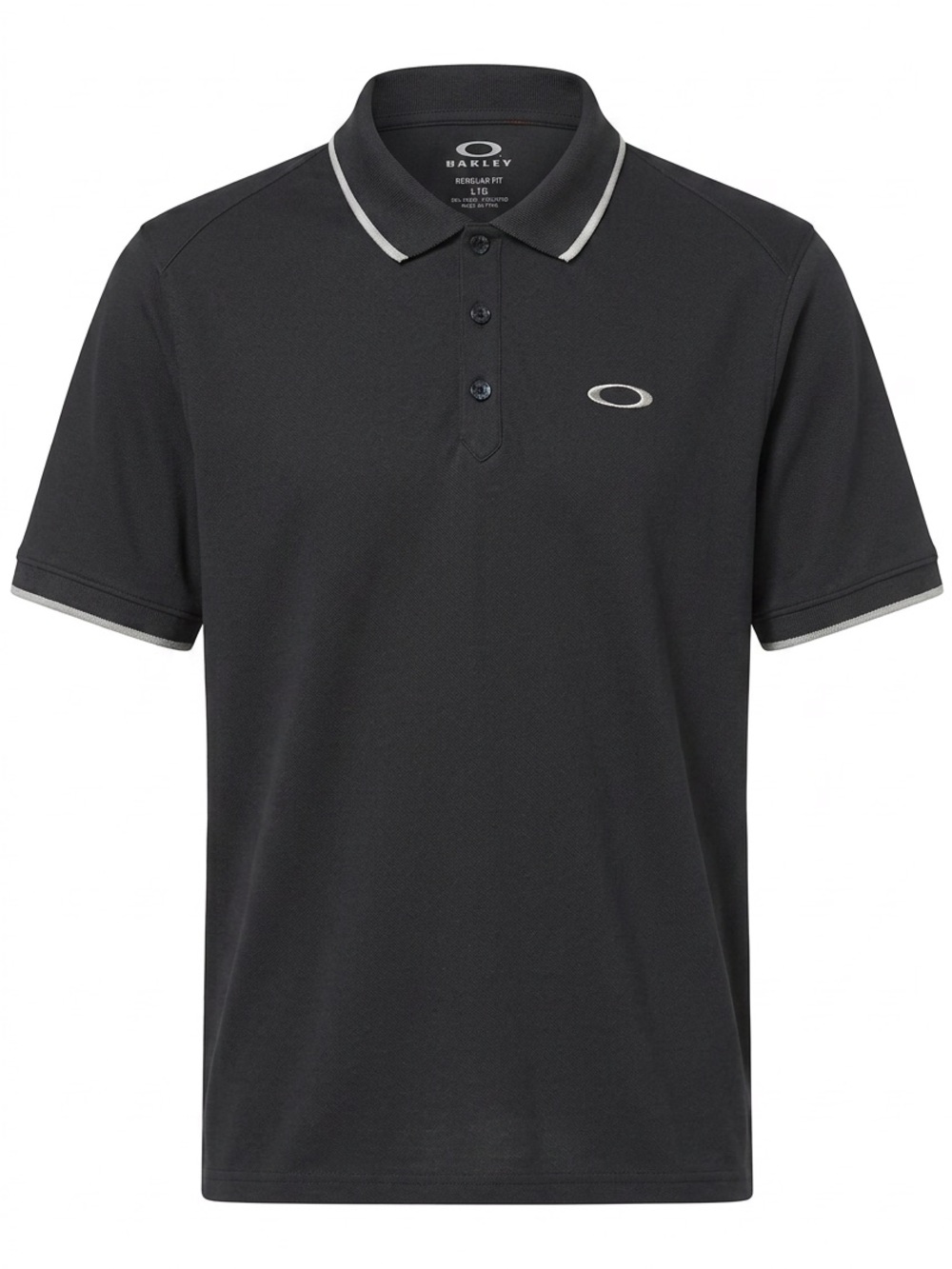 Oakley Black Polo with Light Gray Trim